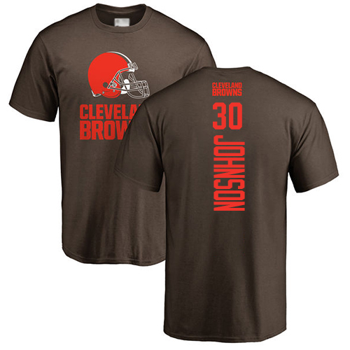 Men Cleveland Browns D Ernest Johnson Brown Jersey #30 NFL Football Backer T Shirt->cleveland browns->NFL Jersey
